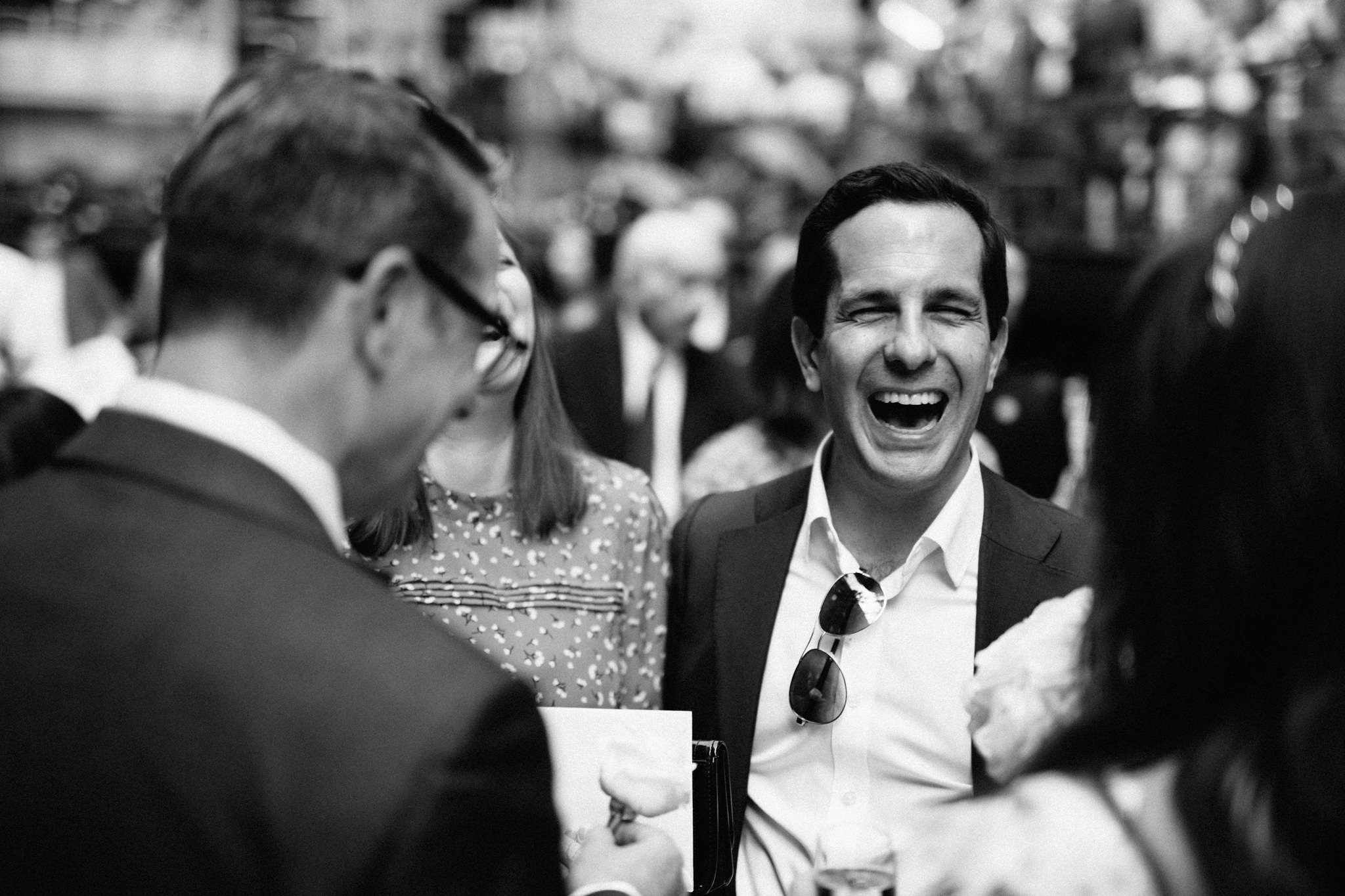  Wedding guest laughing 