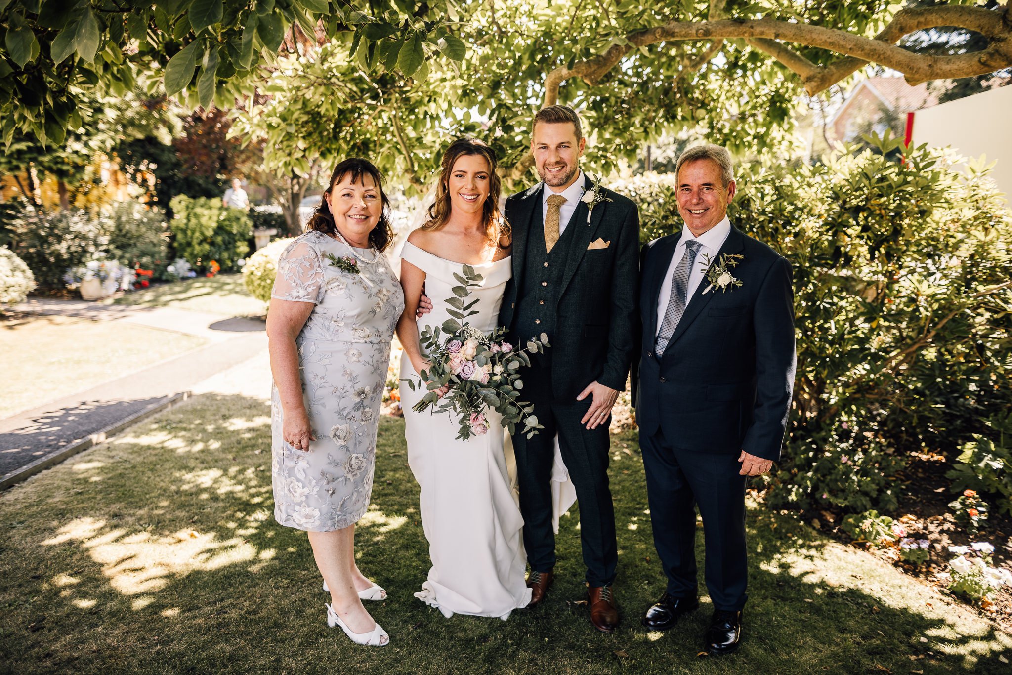  A Family photo outside All Saints Church in Hampton 