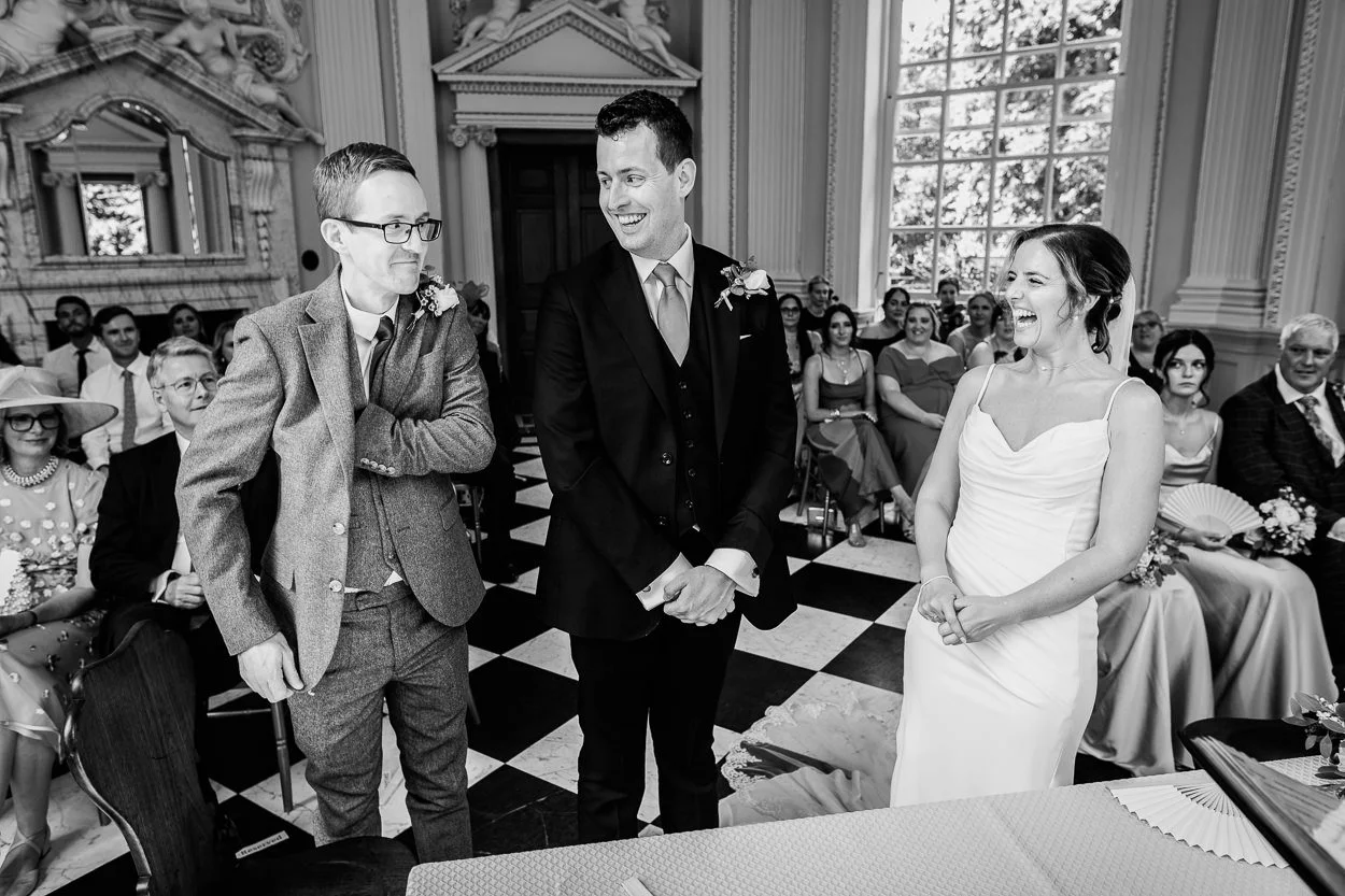 Best man delivers the wedding rings