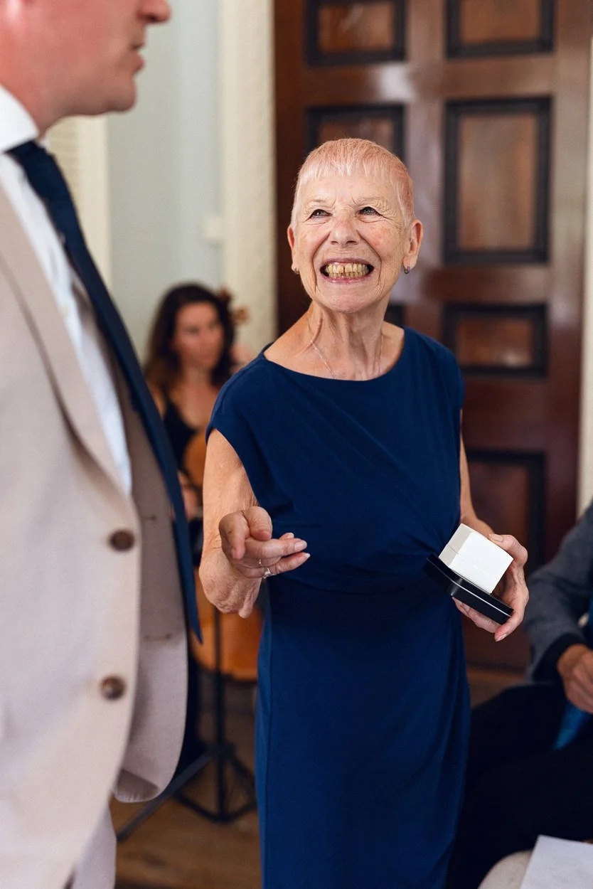 Guest holding the ring box