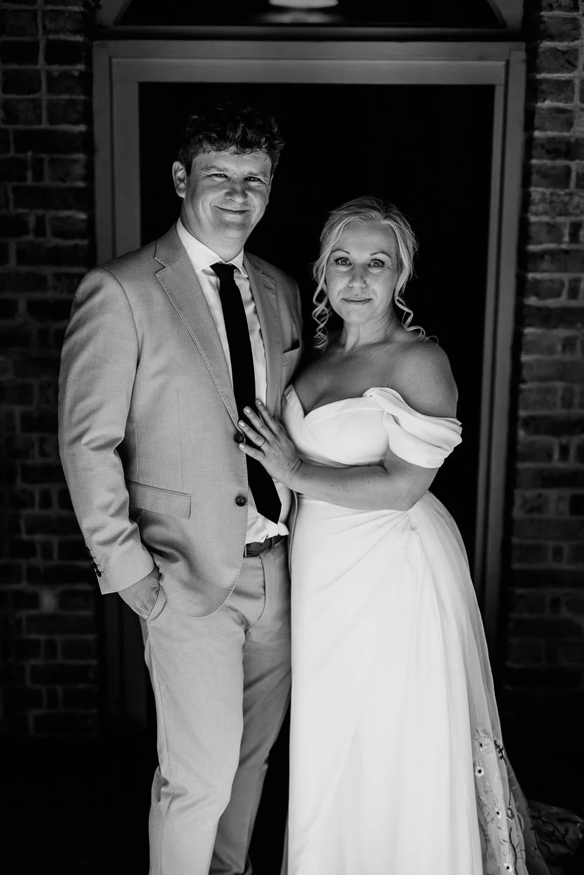 Portrait of the bride and groom
