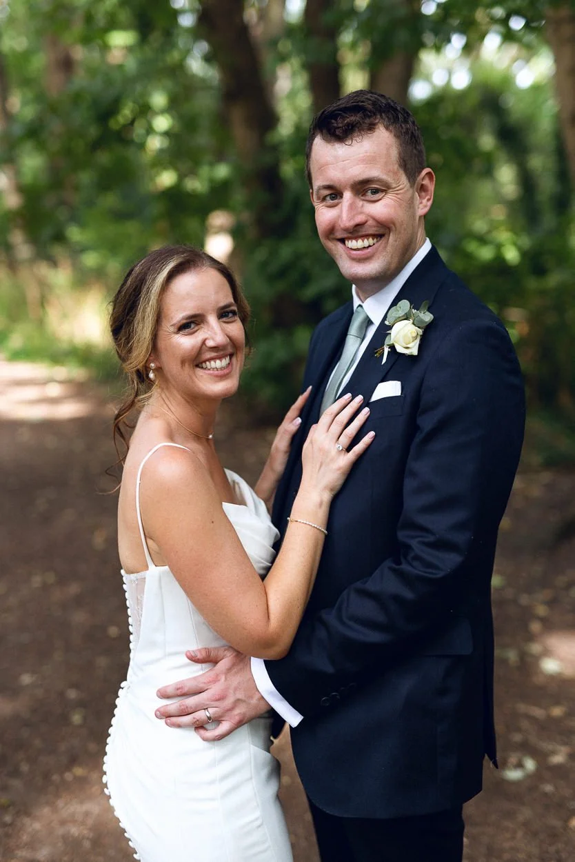 Bride and Groom smiling