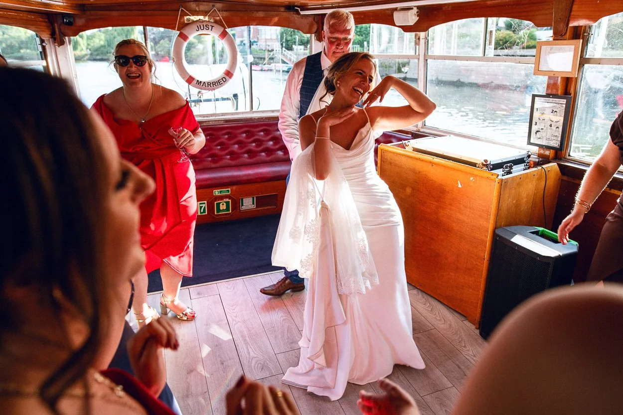 Bride dancing