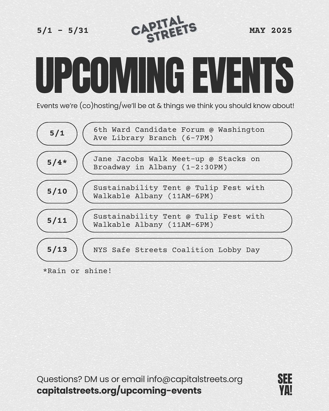 UPDATED 🗓️

Sadly weather has forced us to postpone Earth Day Clean Up events scheduled for this weekend 😔 Stay tuned on all of our (@bodyliberationbikingcapitalny, @bodyliberationbikingcapitalny, @albanysocialcycling, @troysocialcycling, @saratoga