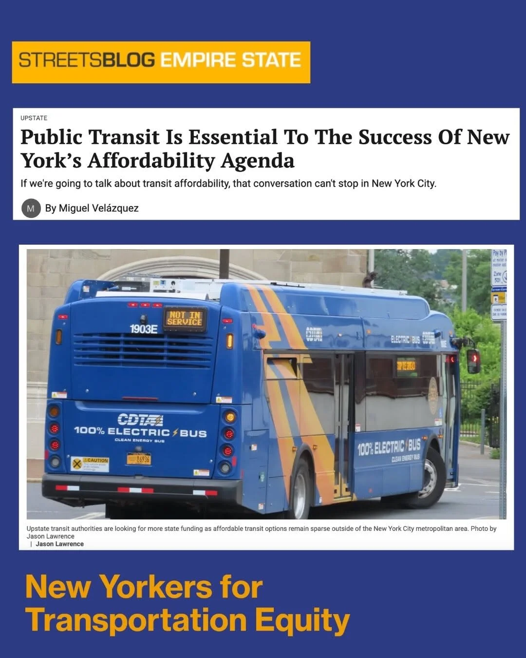 Public transit IS essential to the success of New York&rsquo;s affordability agenda 👏

Good public transit doesn&rsquo;t just get New Yorkers where they need to go, it helps them save $$ &mdash; an average of $13,000 per year according to the Americ