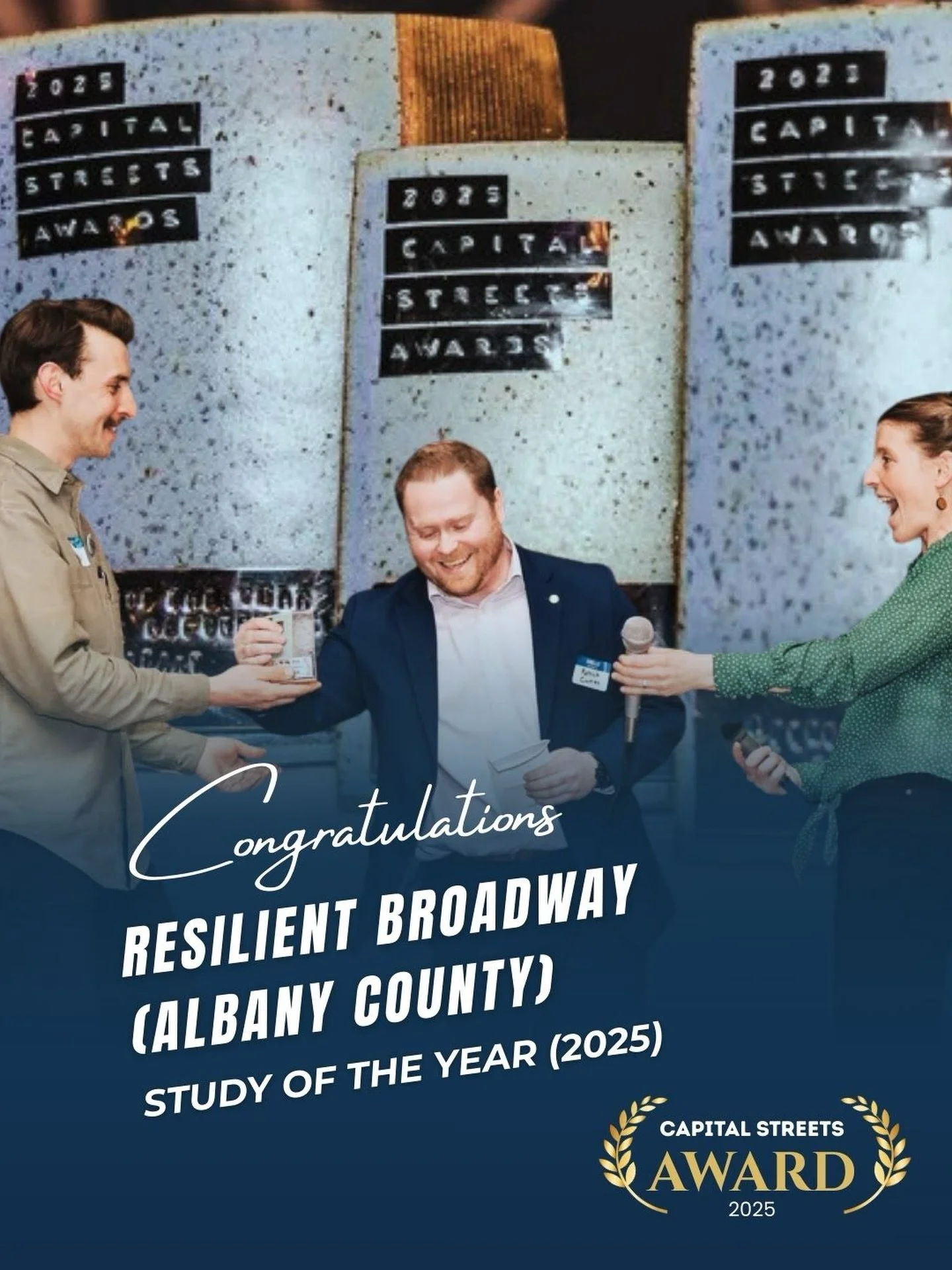 The Resilient Broadway Study was selected as the Capital Streets Awards 2025 Study of the Year for its comprehensiveness, ability to address challenges with forward thinking and practical solutions, and its focus on multimodal transportation across m