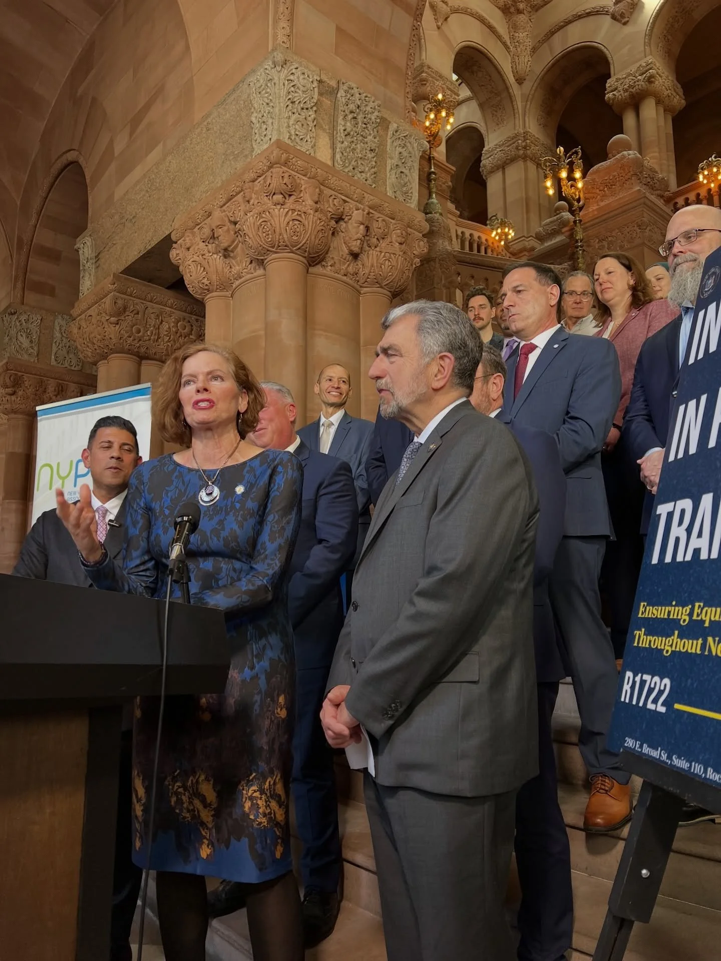 Yesterday, we joined Senator Pat Fahy (@patfahy46), Assemblymembers John McDonald (@assemblymemberjohnmcdonald) and Gabriella Romero (@amromero109), The New York Public Transit Association (NYPTA), and a coalition of other legislators and public tran