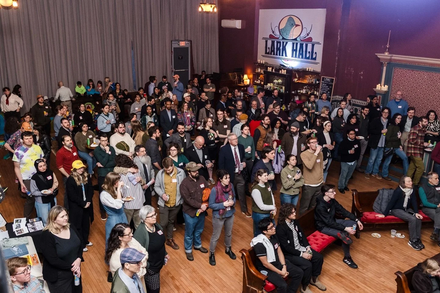 Last Thursday, April 2nd at Lark Hall we gathered to celebrate the work we are doing together to rebuild a more dynamic and walkable transportation system that makes life more enjoyable for everyone who lives in or visits the Capital Region.  It was 