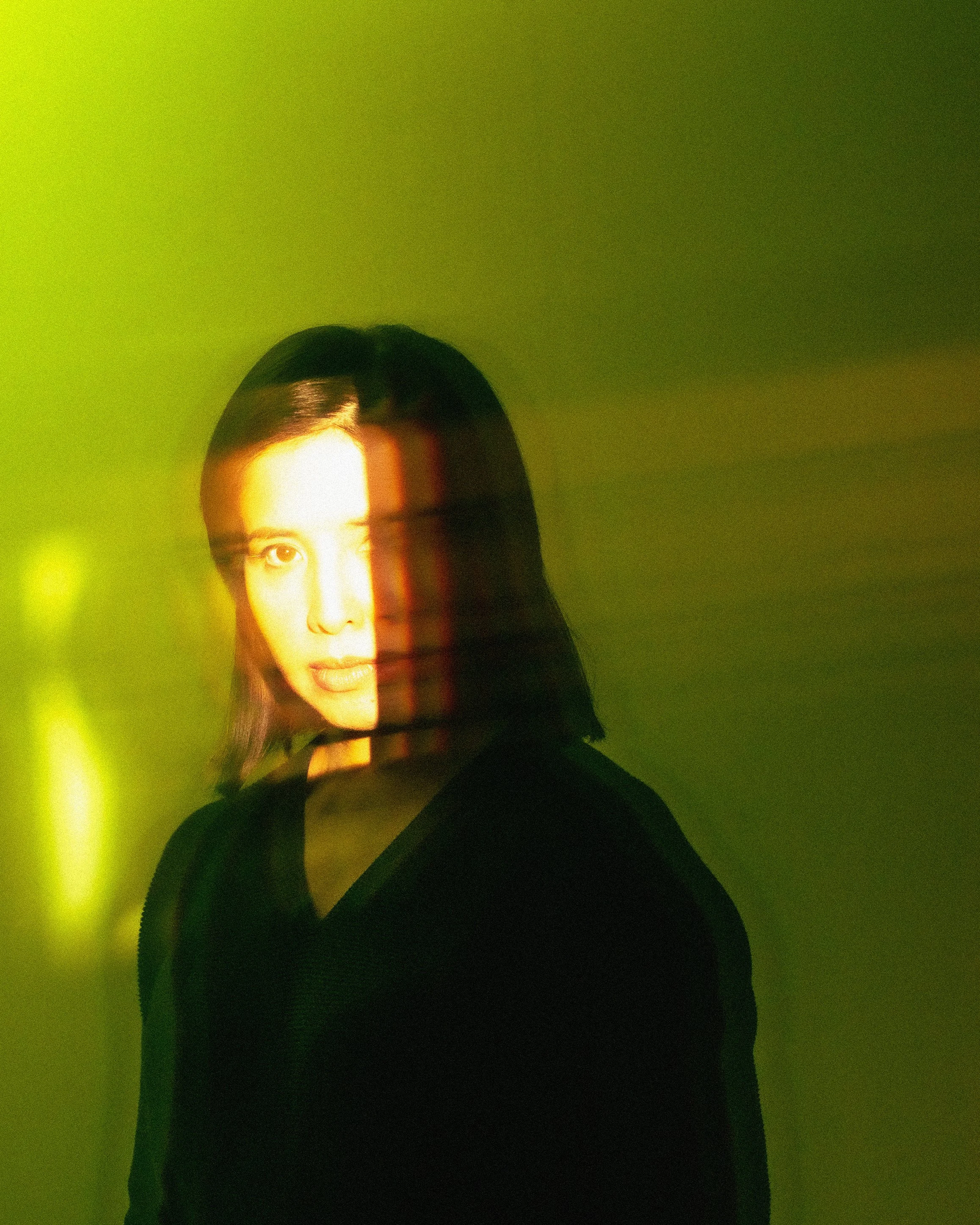 Jenny Jamora in Anthropology.
Shot while holding up an angled phone protector in front of the camera