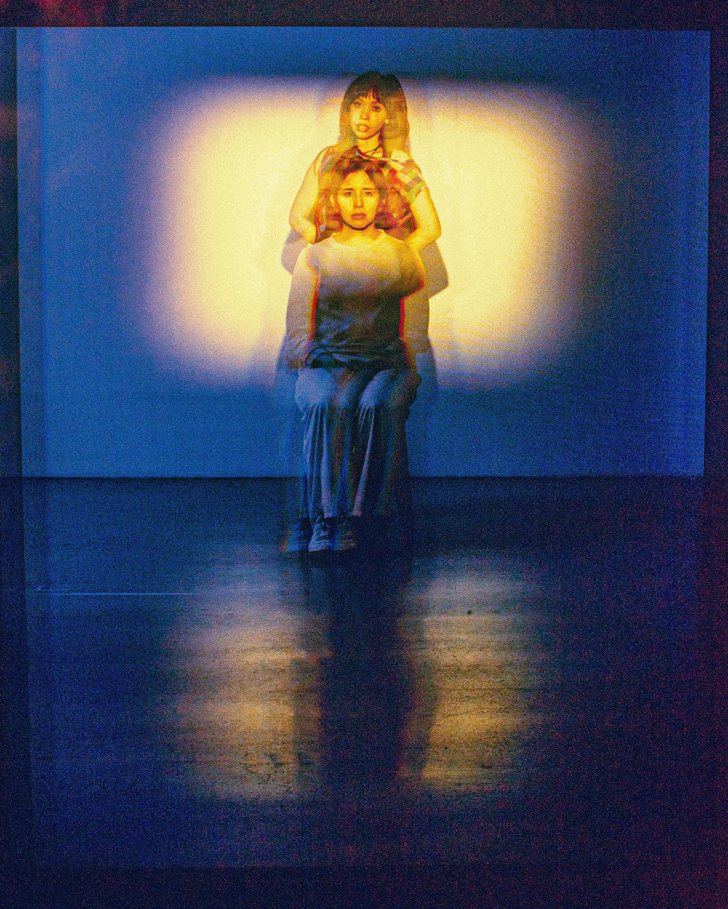 Anthropology by Lauren Gunderson.
Shot through the computer monitor while holding a part of the phone protector to filter just the other area of the photo.