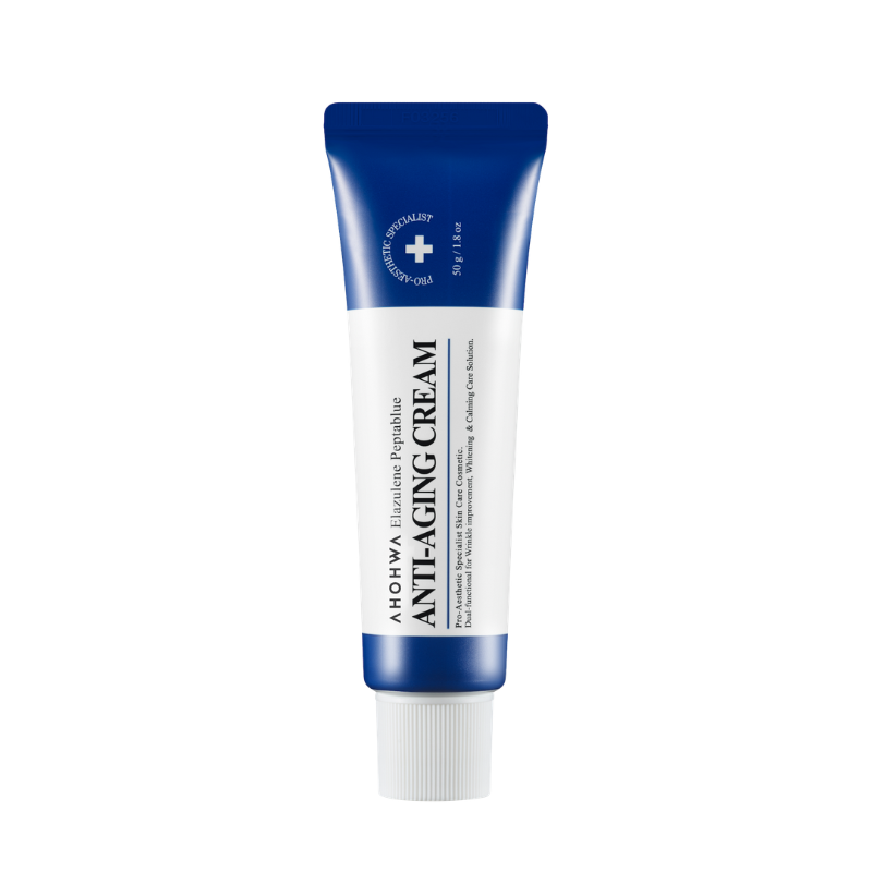 Ahohaw Elazulene Peptablue Moisturizer tube for skin smoothing and anti-aging