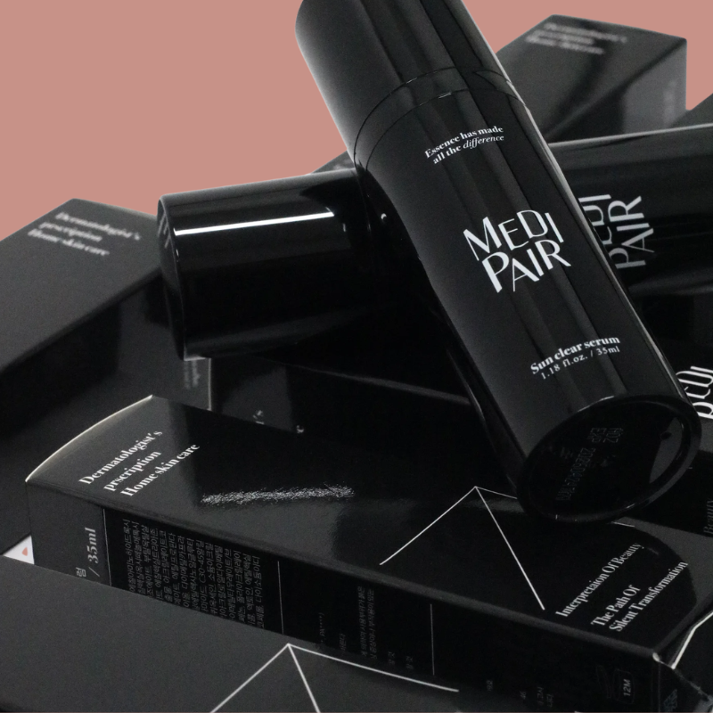 Bottle of Medipair Sun Clear Serum weightless daily SPF for all skin types