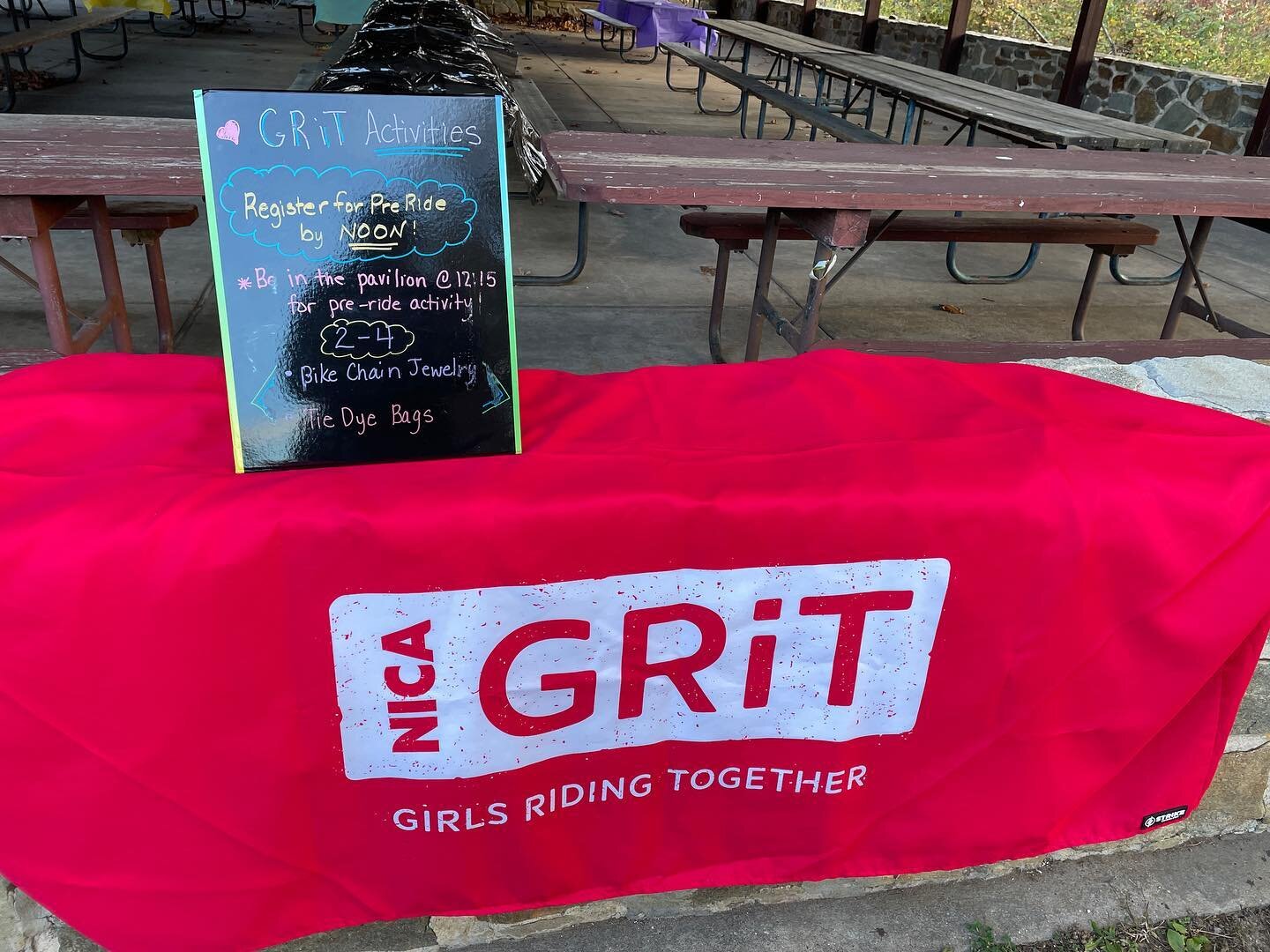 We&rsquo;re ready with all the fun at the GRIT tent today!! ❤️#micl #miclgrit #marylandmtb #moregirlsonbikes