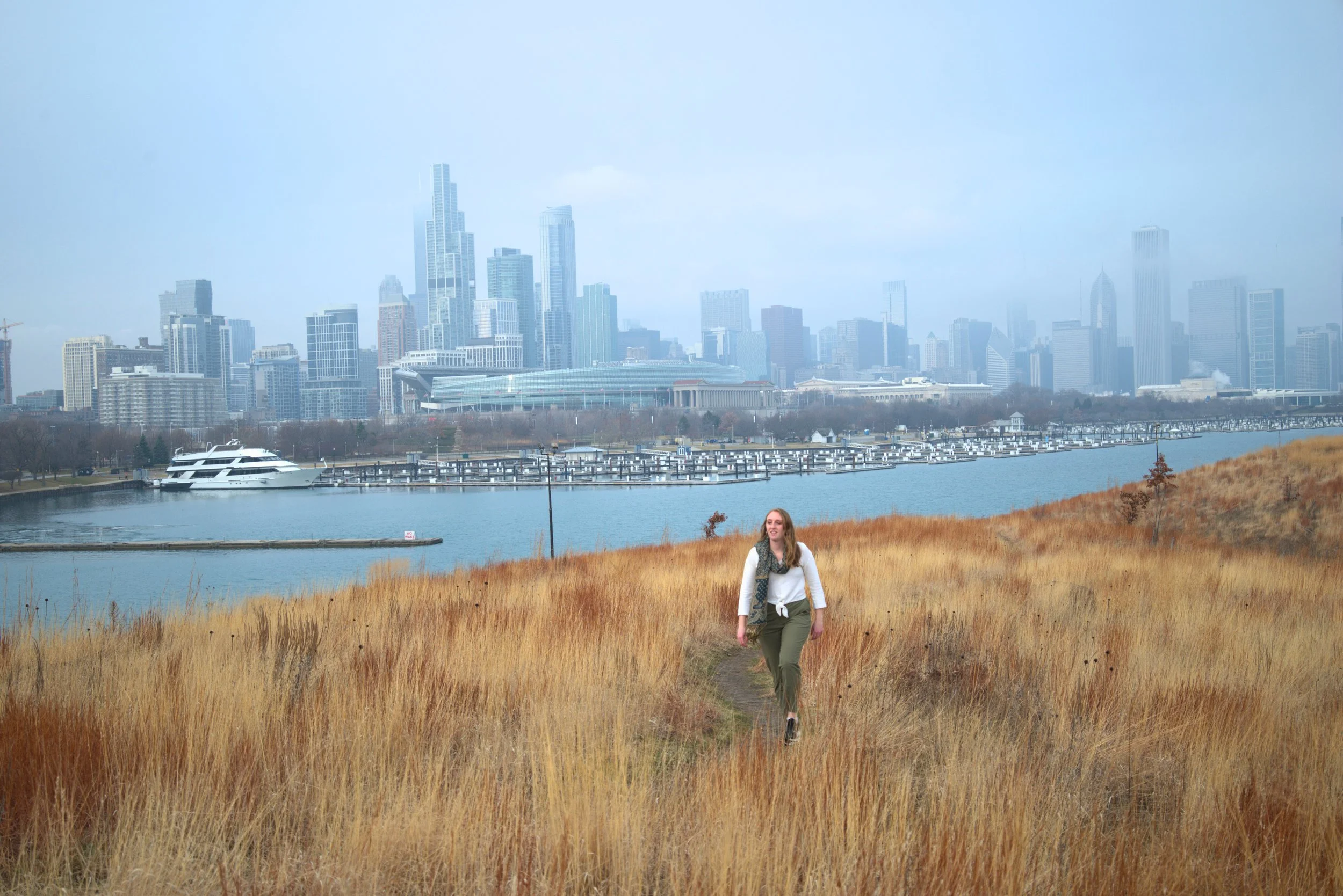 Northerly Island in Chicago at winter