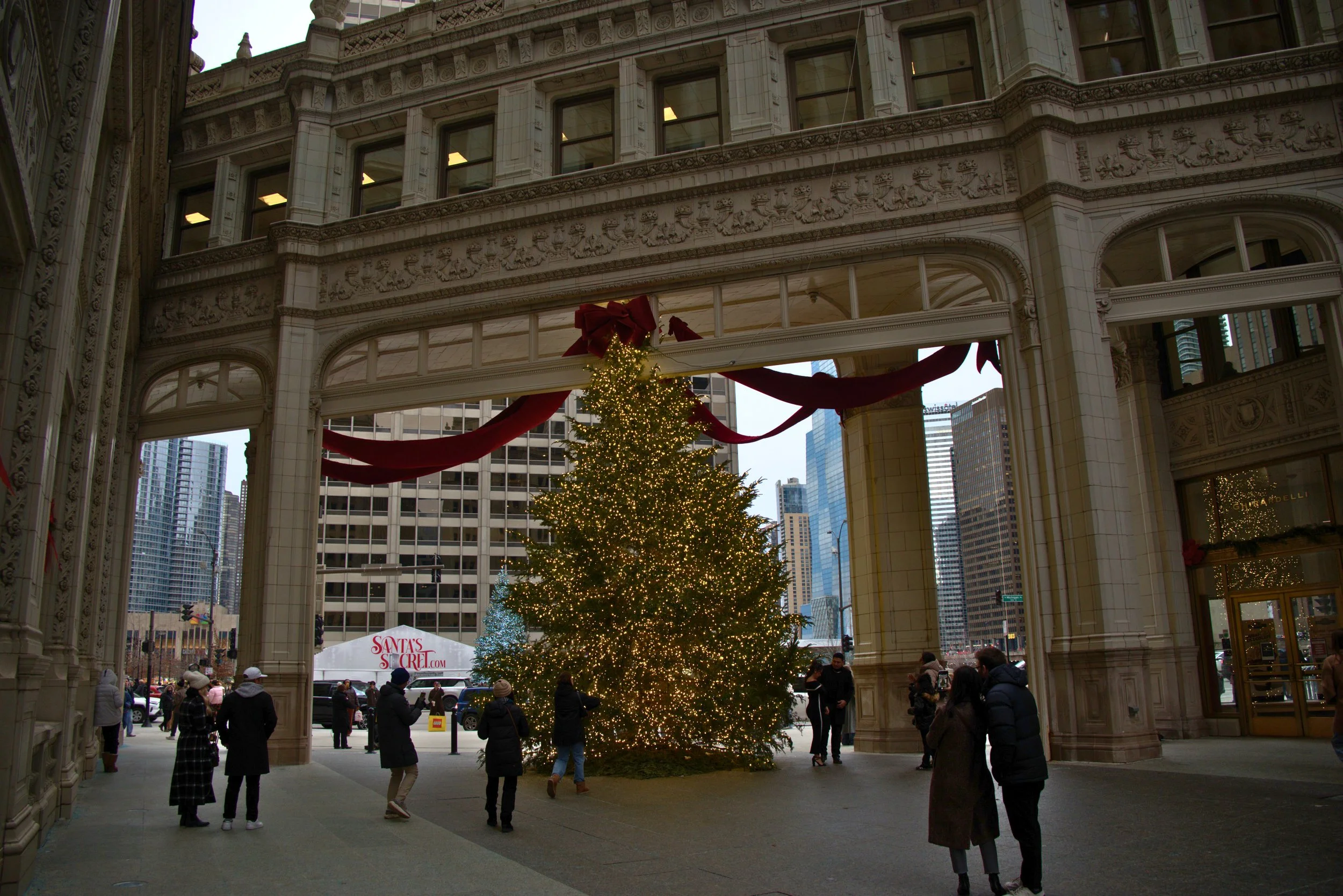 Chicago Christmas on Michigan Ave near the Wrigley Building