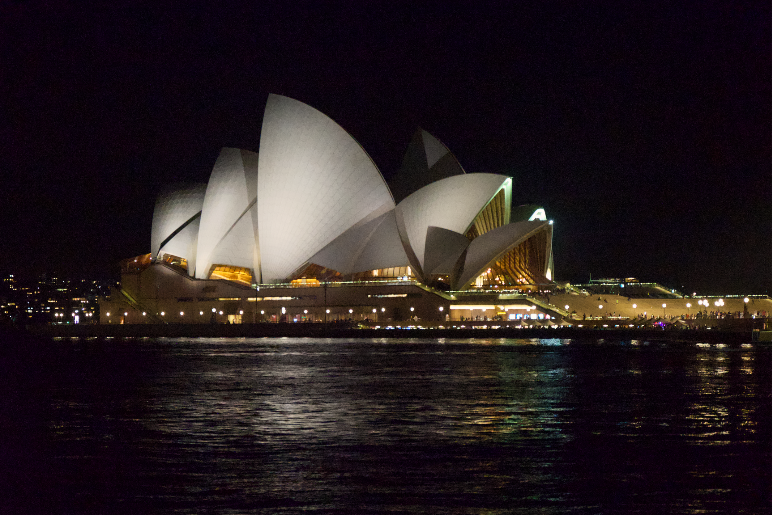 Sydney Opera House at night light up