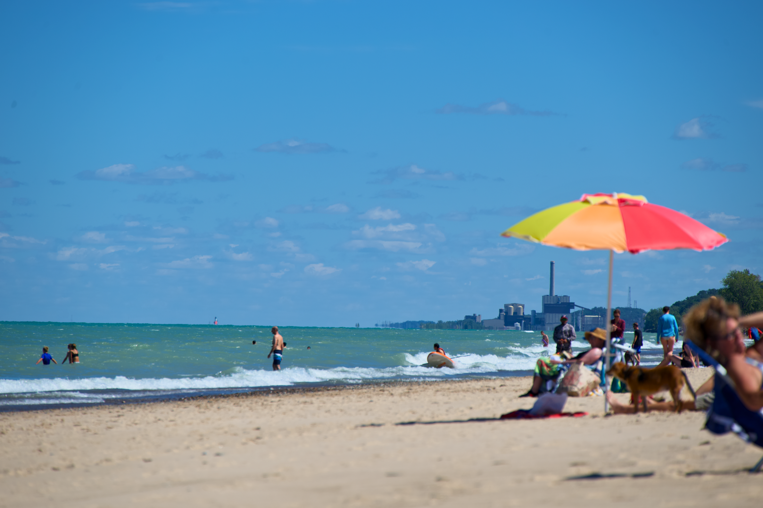Indiana Dunes National Park summer beach goers