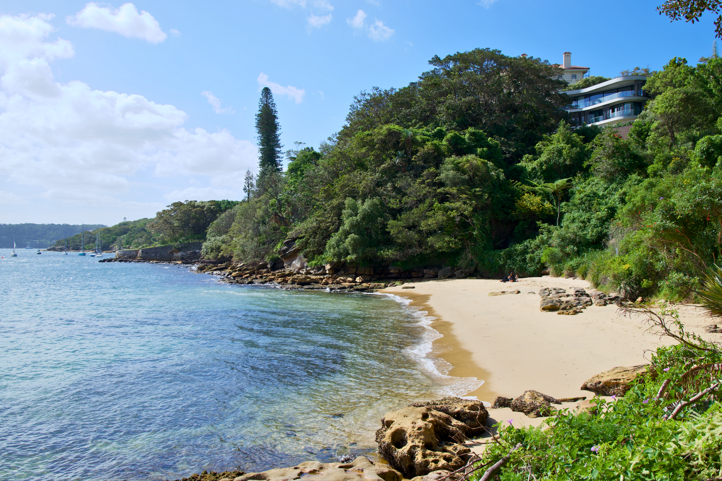 Coastal walk and quiet beach in Sydney, Australia