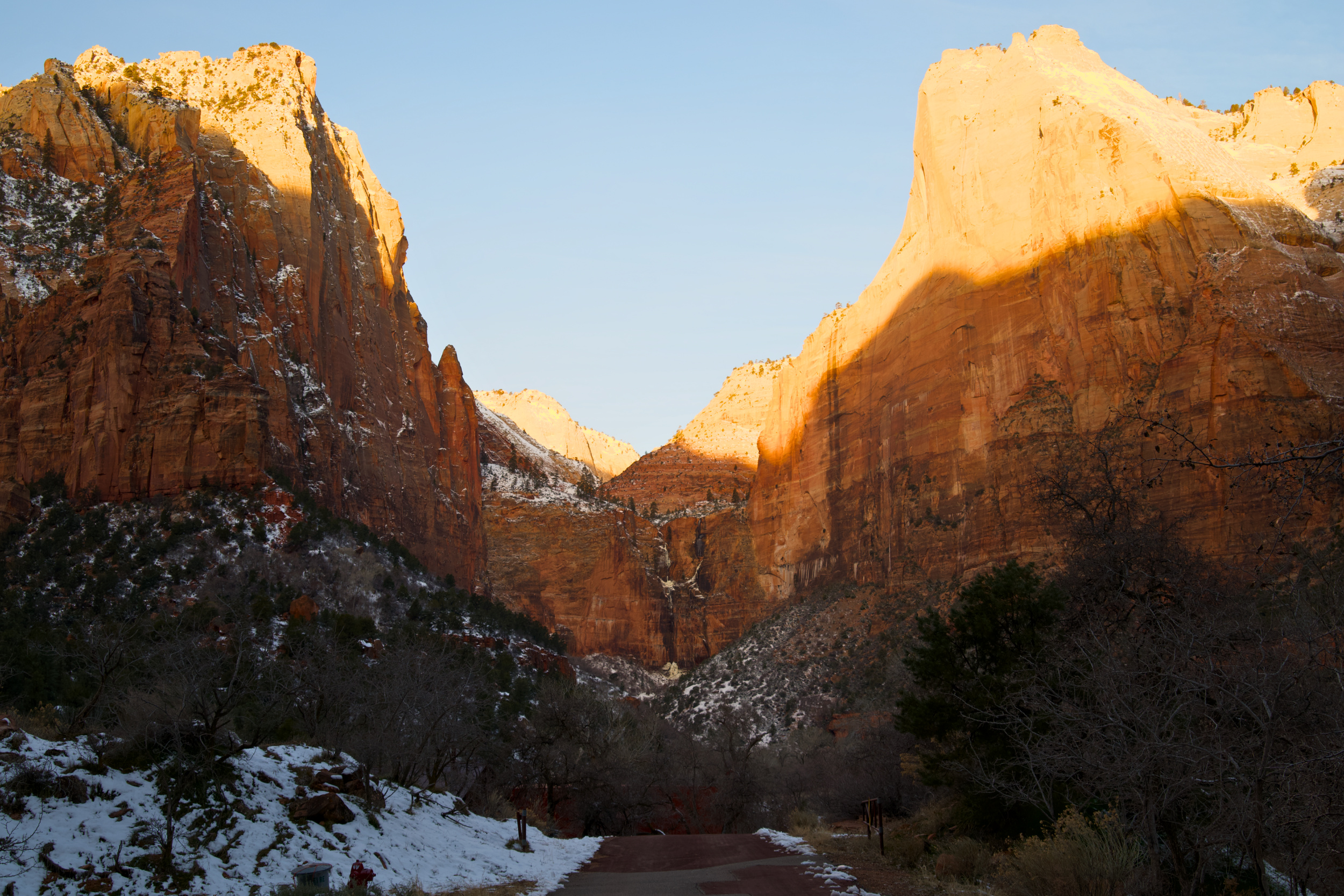 Zion National Park in winter
