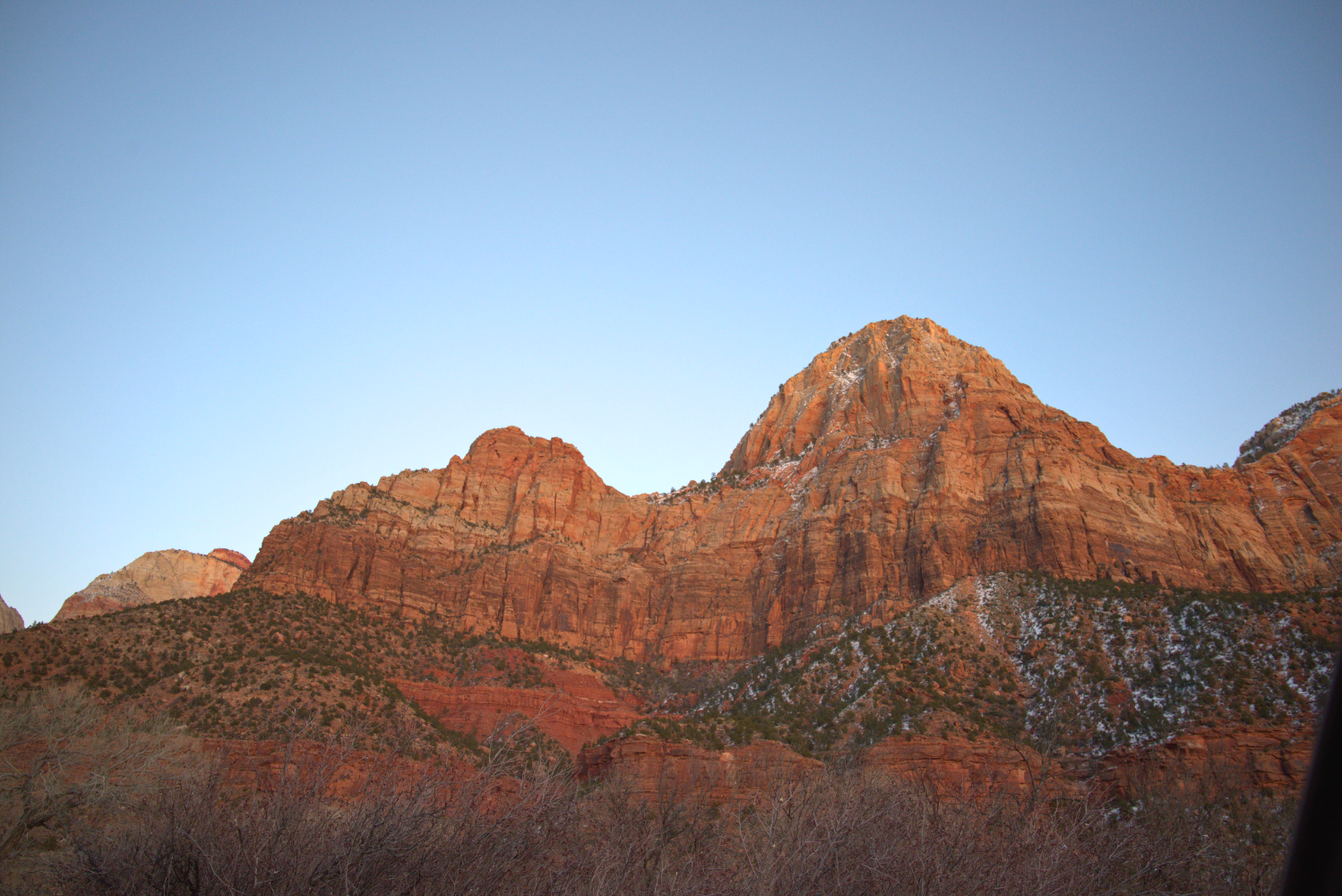 Zion National Park, Utah in the winter