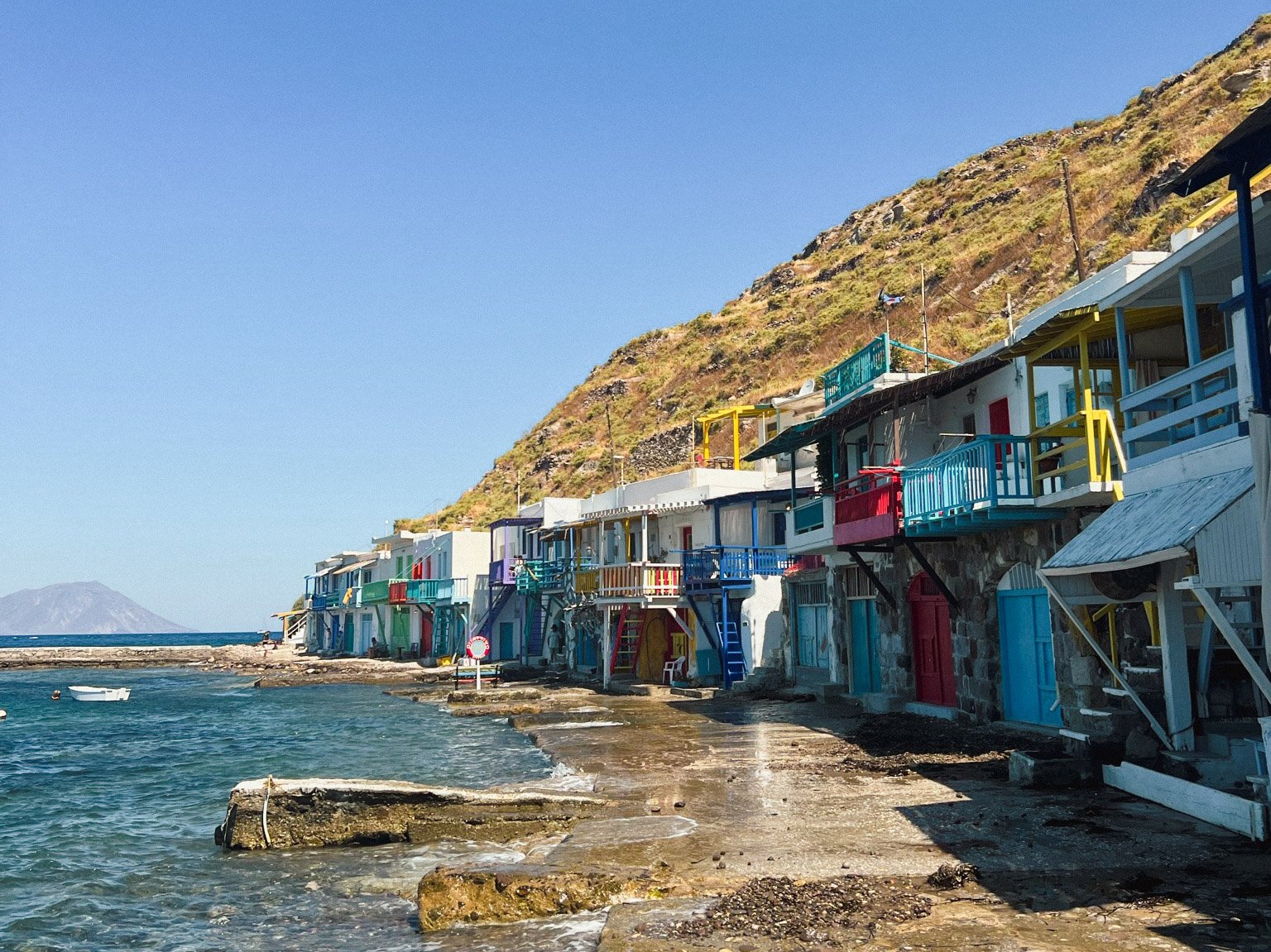 Beach front homes, Klima, Milos.