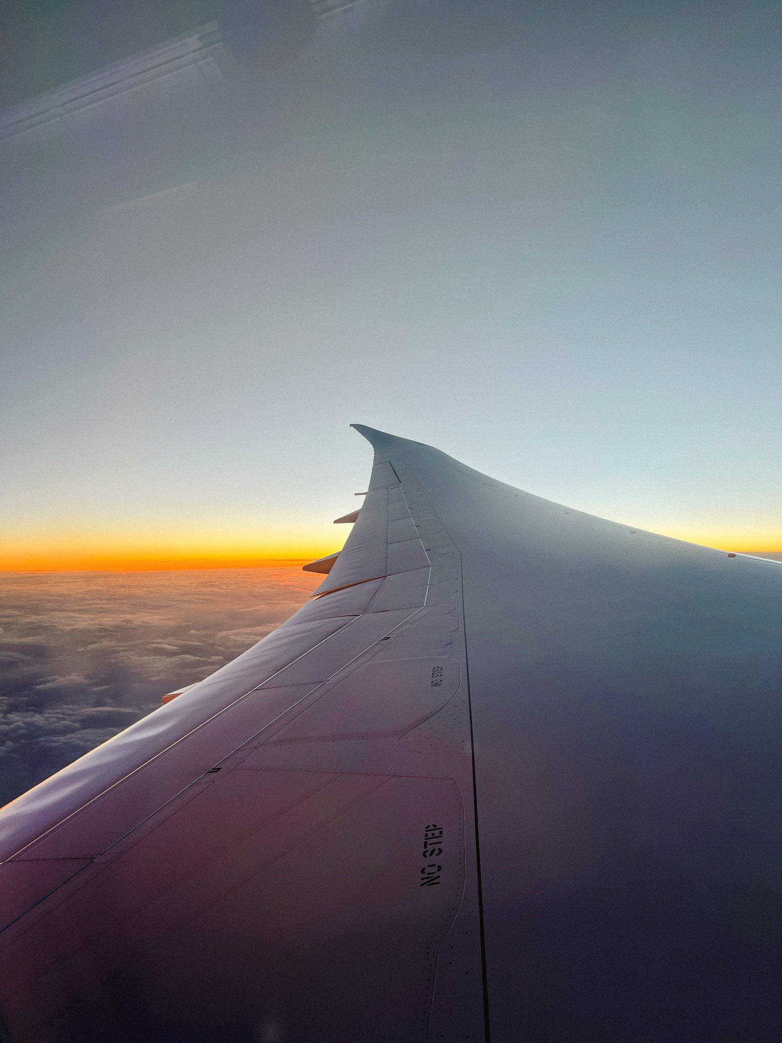 First sunset from the plane from Denver to London.