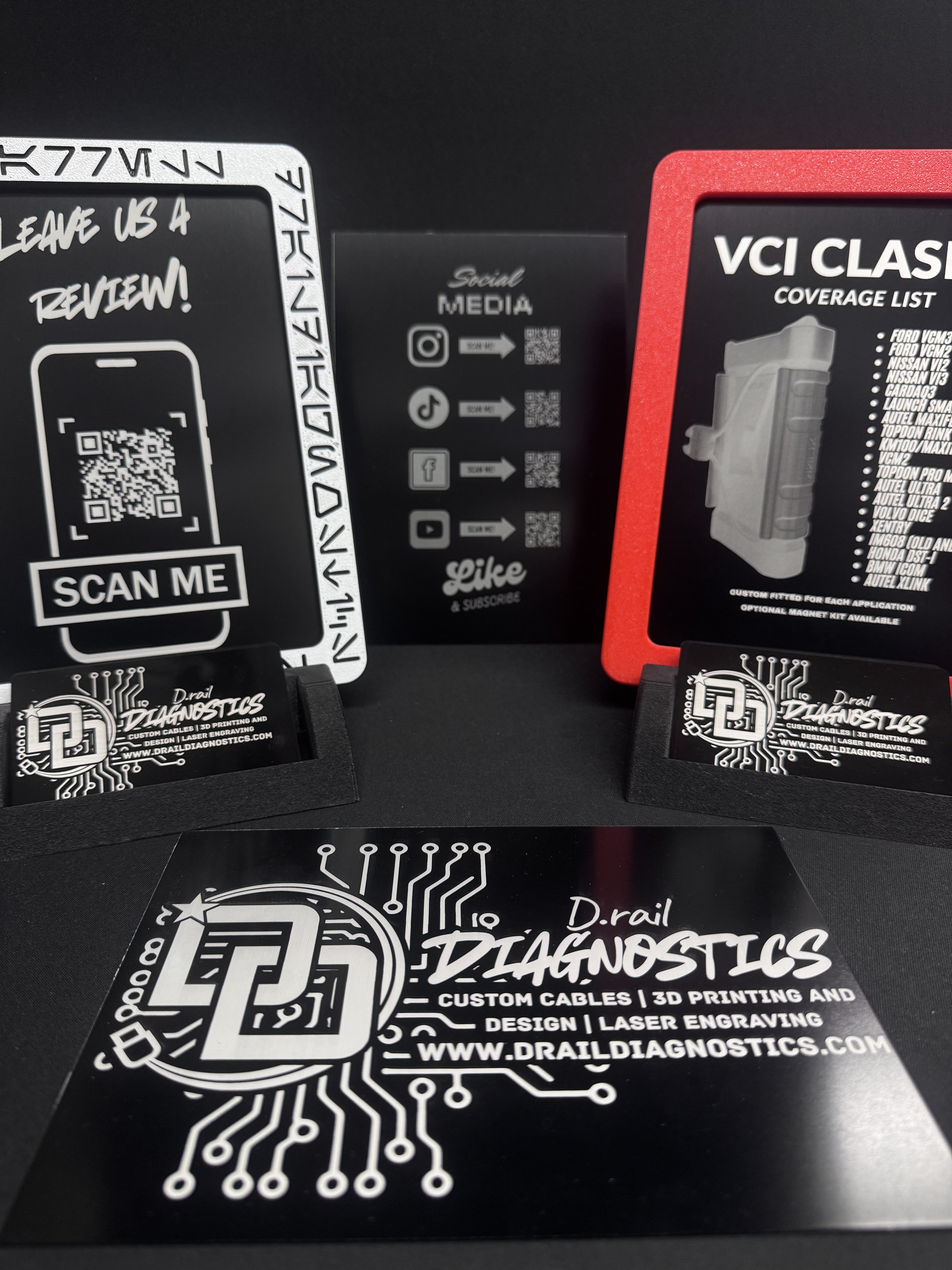 5x7 Laser Engraved Sign | Google Review | Merch Table | Social Media Promotion