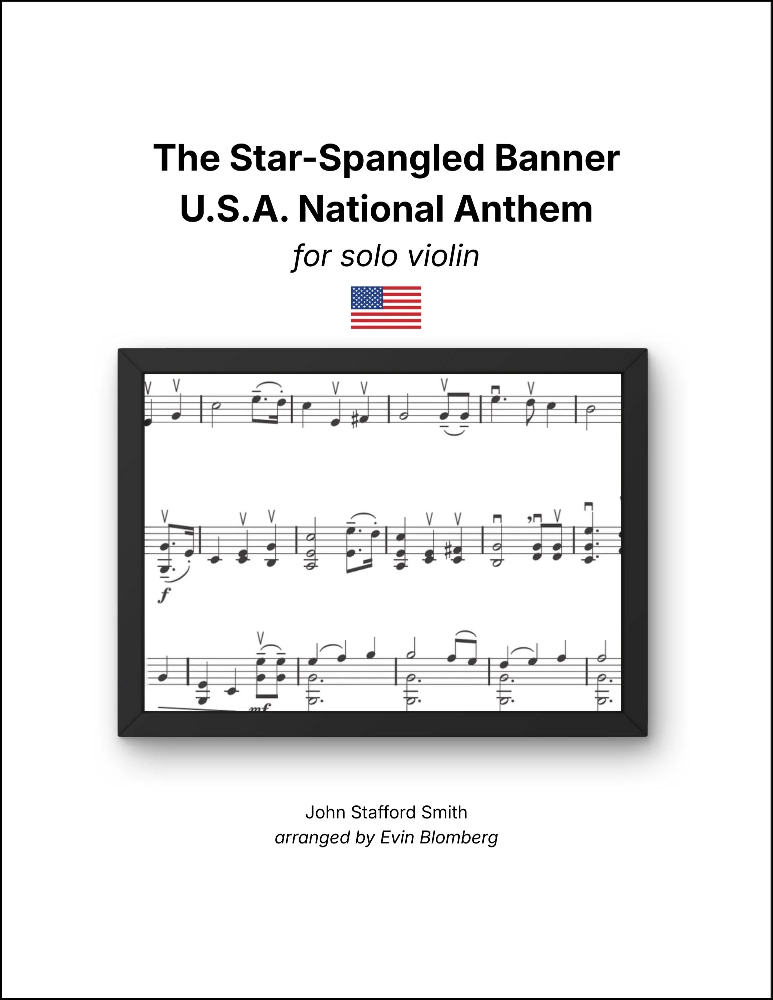 The Star-Spangled Banner (U.S.A. National Anthem) - Solo Violin Sheet Music