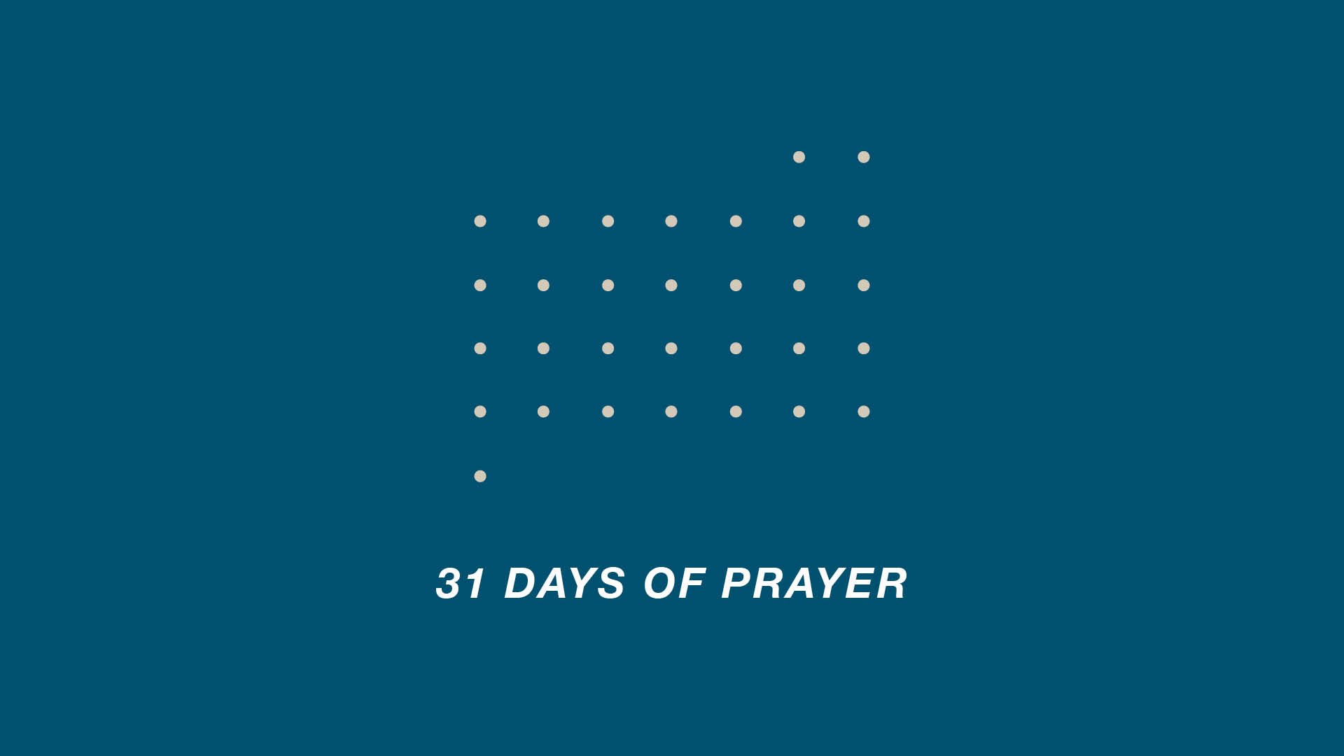 31 Days Of Prayer