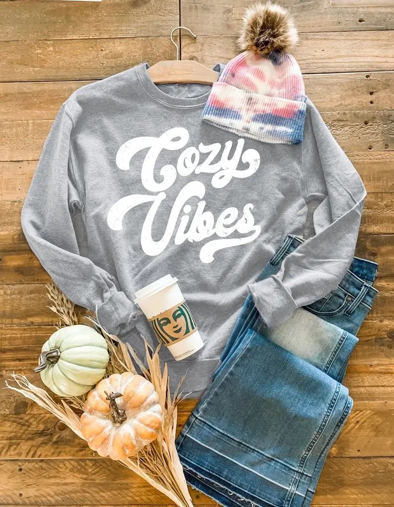 Cozy Vibes sweatshirt — Desert Willow Boutique