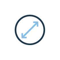 Grafik eines Quadrats und eines Pfeils, die die Diagonale darstellen