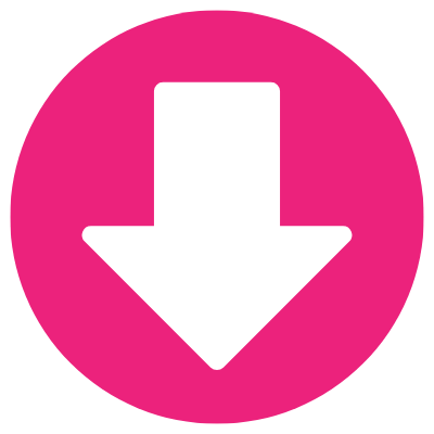 Pink circle with a white downward arrow