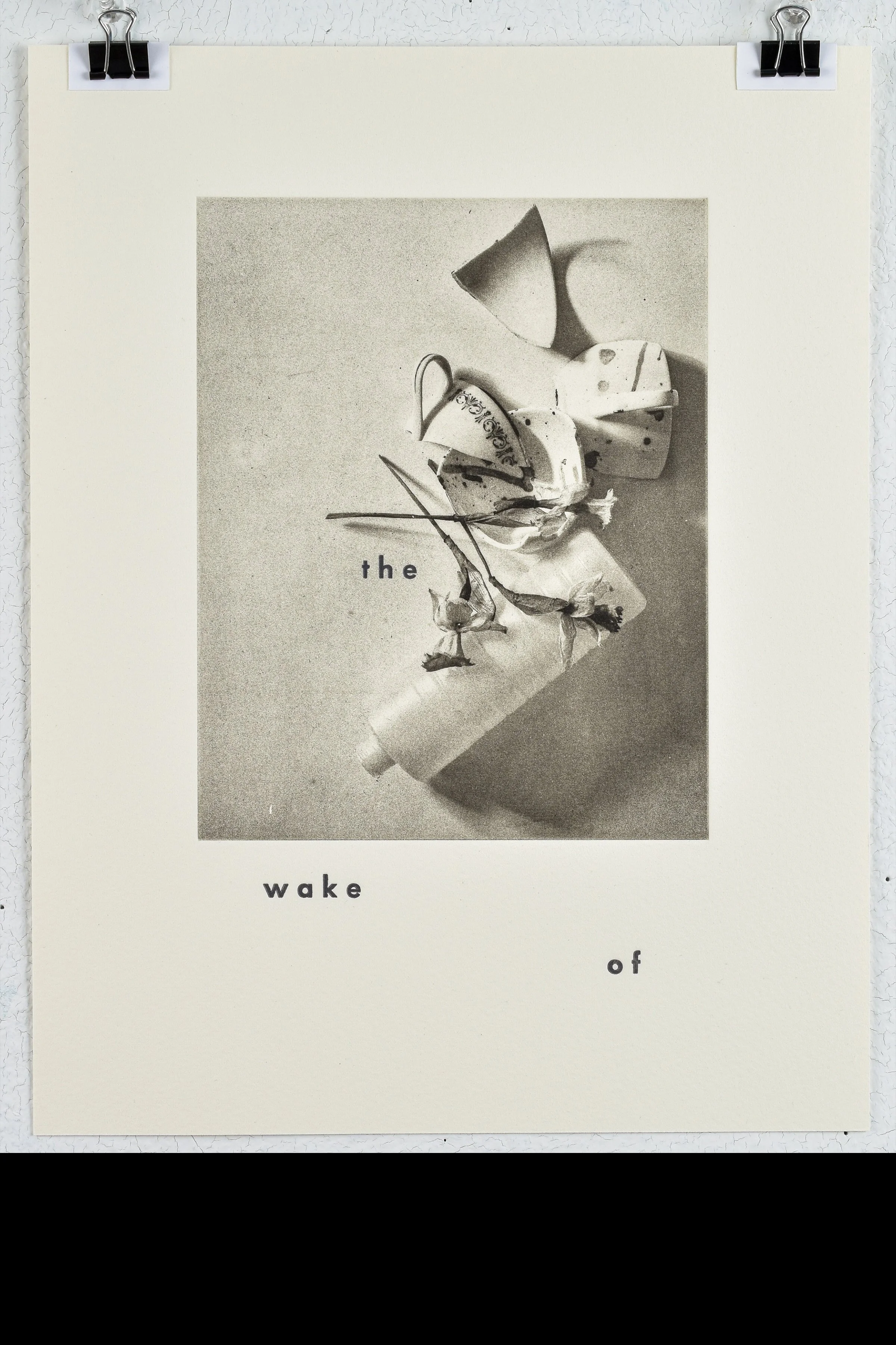 wake 1, 2025, photogravure with letterpress text, 11 x 8.5"