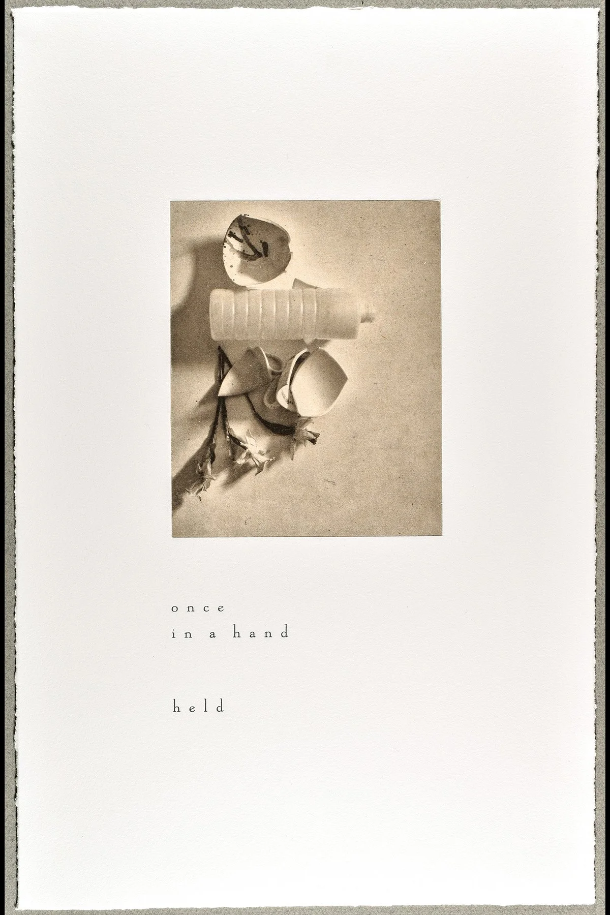once 3, 2026, photogravure print with letterpress printed text, 17 x 11" 