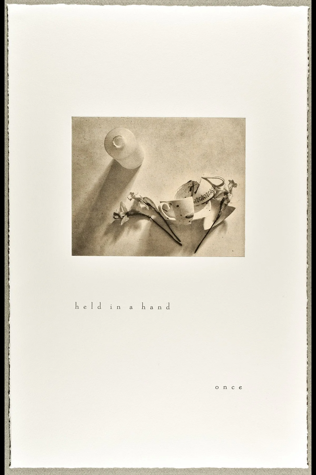 once 2, 2026, photogravure print with letterpress printed text, 17 x 11" 