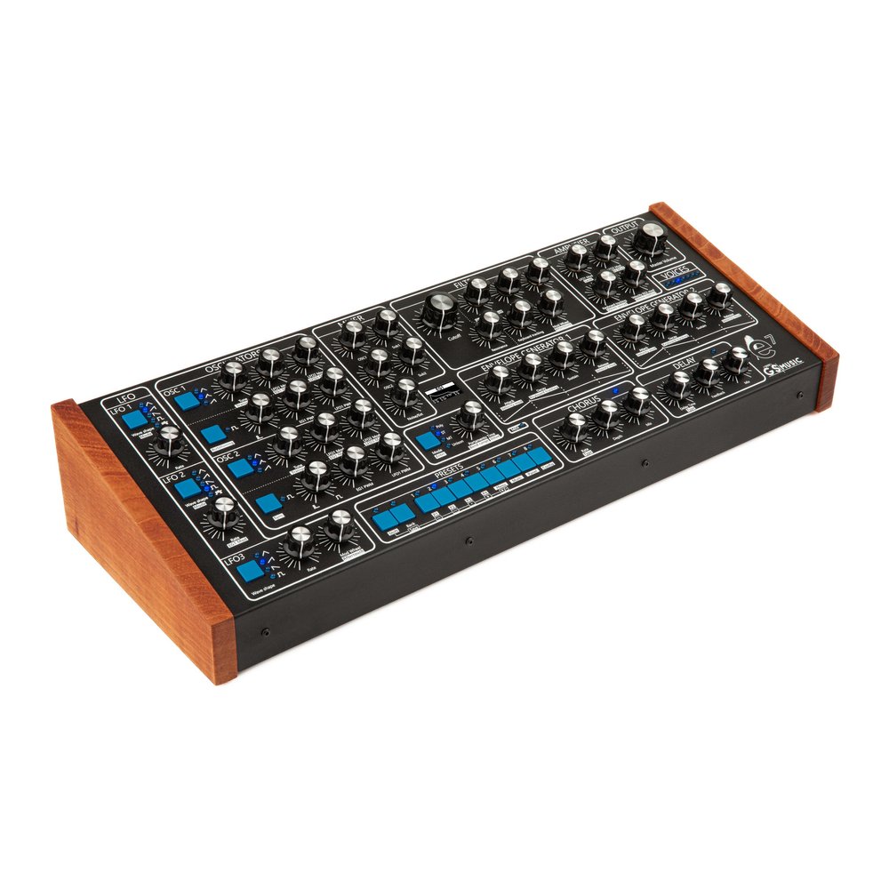 Top-Stadt GS e7 Analog Polyphonic Synthesizer GS — Music (Black/Blue)