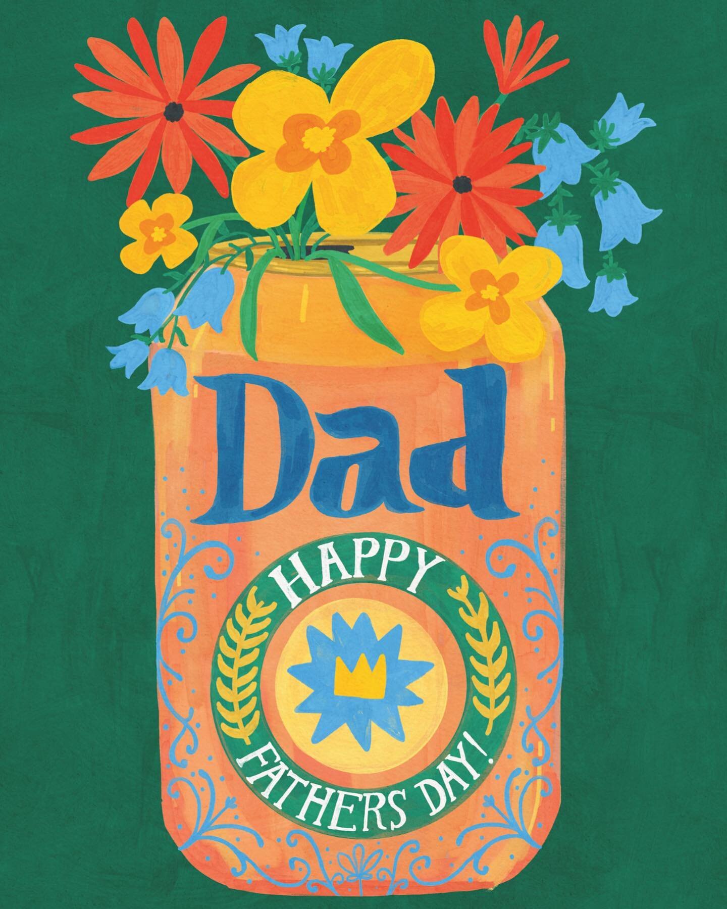 A bouquet for Dad🍻❤️ Happy Father&rsquo;s Day 

#surfacedesign #illustration #letteringart #painting #digitalart #photoshop #procreate #goauche #supportlocalartists #illustrationartists #womenartists #artistsofig #emergingartists #artistofinstagram 