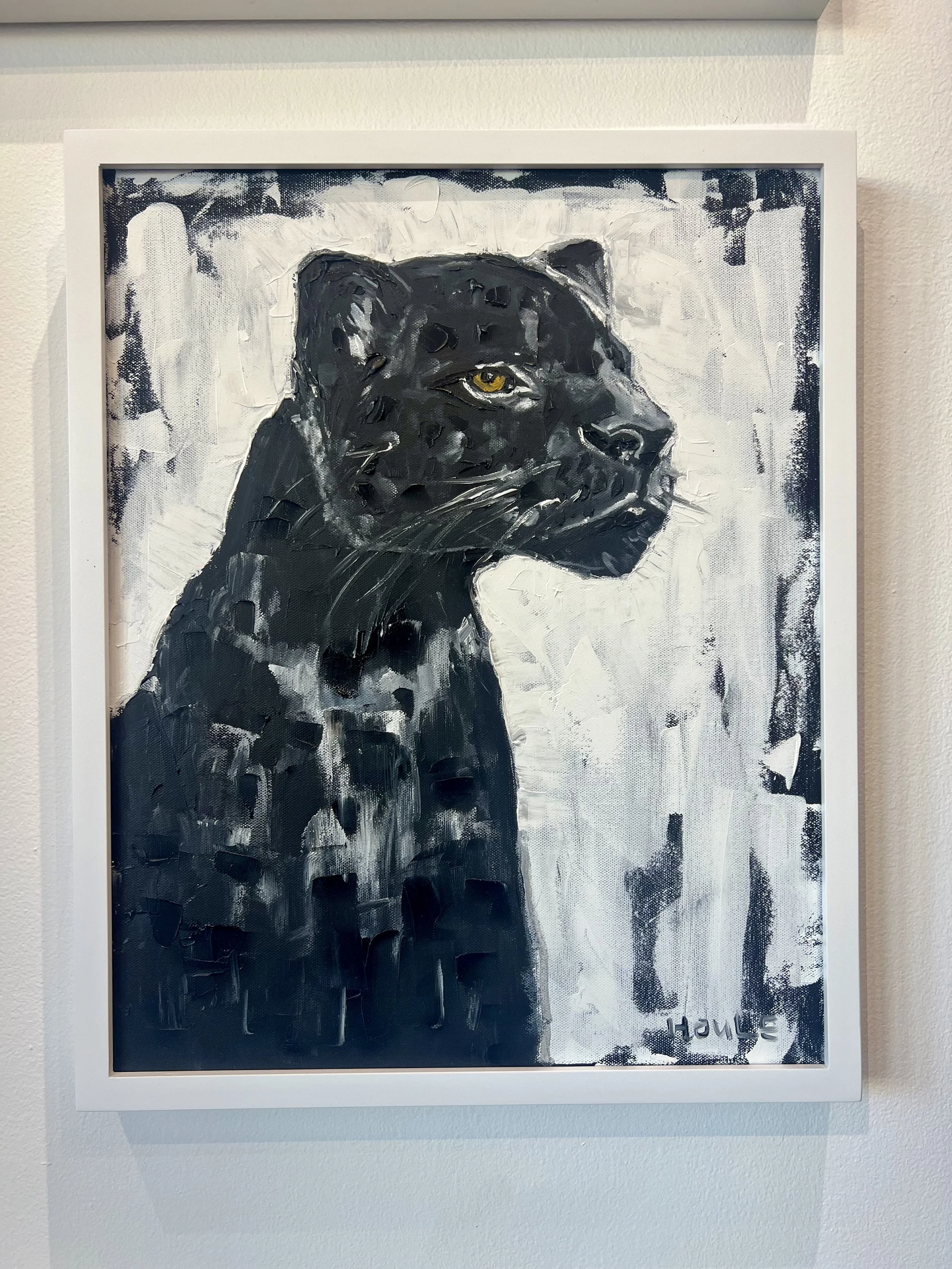 Black Panther, 16x20, Oil on canvas, $675 (+ shipping) @houskagallery now until March 2026