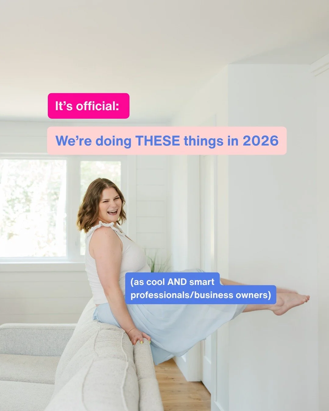 I'm not really a "new year, new me" kind of gal, but I'm SO ready for more cool + smart professionals to shed their hyper-corporate personalities and step into who they TRULY are (just sayin!!)

Which of these are you doing?! 👀 I'm taking 