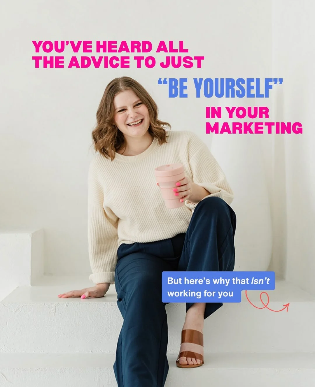 &ldquo;Just be yourself&rdquo; is bad advice (in life and in marketing) and I will be on this hill forever ⛰️

Yes, bring your personality into your business&mdash; because you CAN be a professional and a personality hire&hellip;

AND, your brand nee