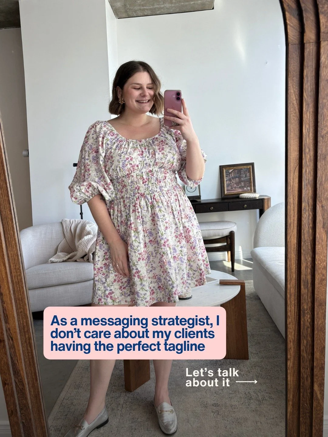 So, let's talk about it 👀

My clients are the cool professionals: the accountant who wears hot pink at every occasion, the badass lawyer, the therapist who's "not like other therapists". 

So having the perfectly worded tagline or vision s