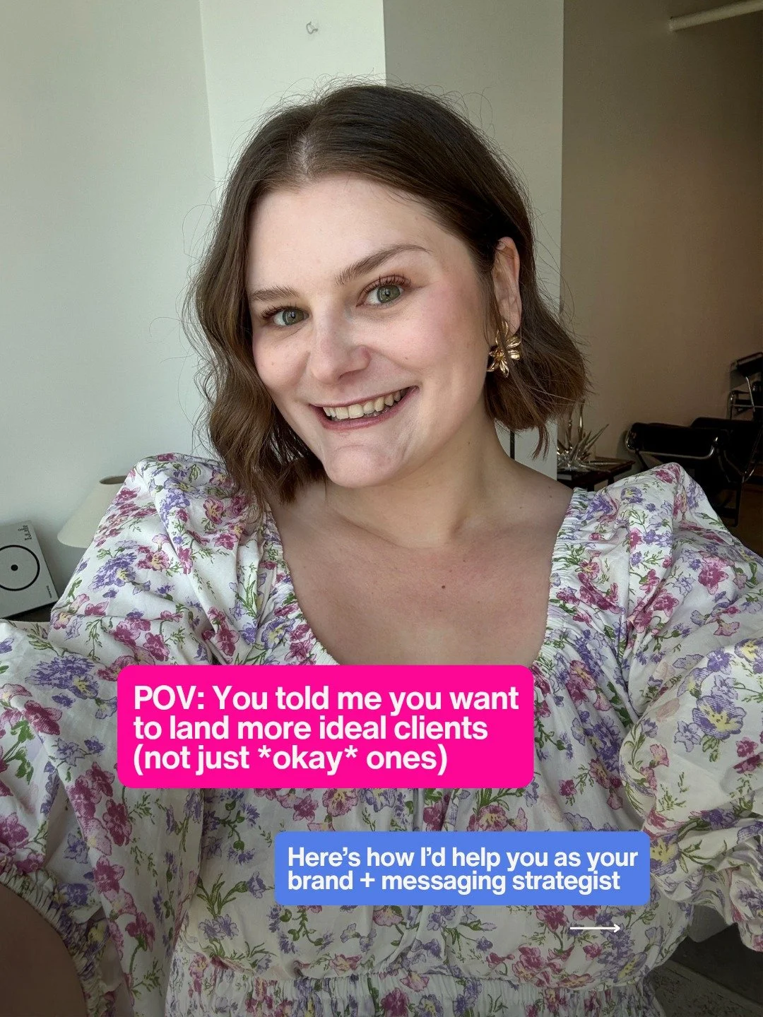 One of my FAVOURITE things to hear is that you're ready to work with a different type of client 🤸🏻&zwj;♀️

At this point in your business, you now KNOW who you want to work with- and you want them to know you're the person to work with. 

The bigge