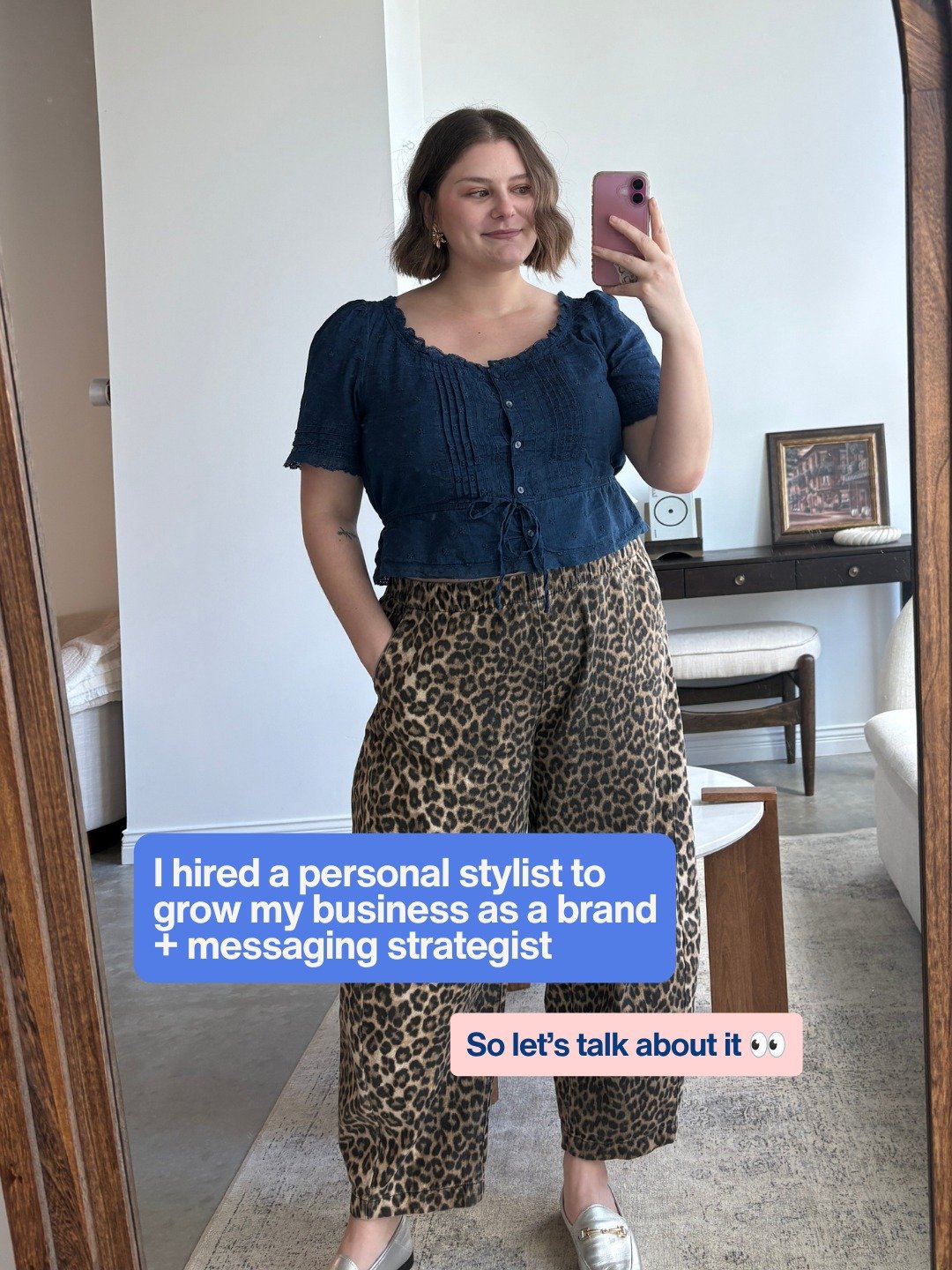This is one of the things I've been asked about the most, recently- so let's talk about it 👀

Hiring a stylist felt extra, tbh- but after working with @leahgust, I literally could not recommend it MORE!!!

I wanted to feel:
🫶🏻 More like the cool +
