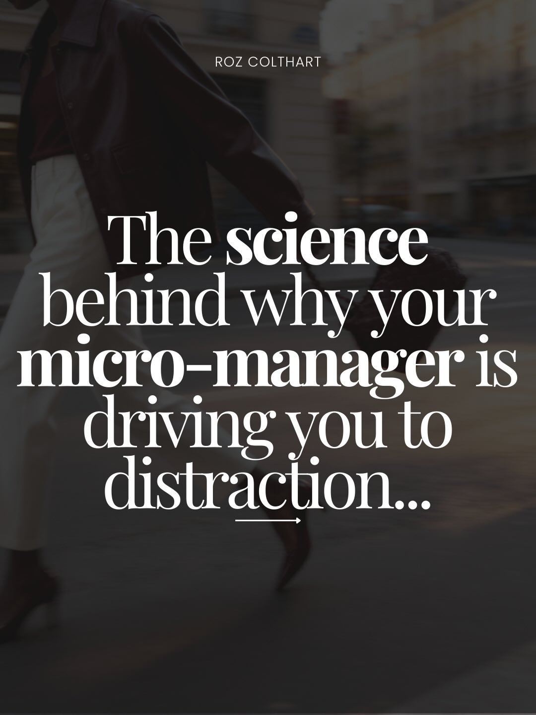 If you&rsquo;ve ever felt like you may be sensitive or over reacting to a boss who justifies this with &ldquo;they are just doing their job&rdquo;, this post is here to tell you otherwise. 

This is science behind why micro manager is a killer. Swipe