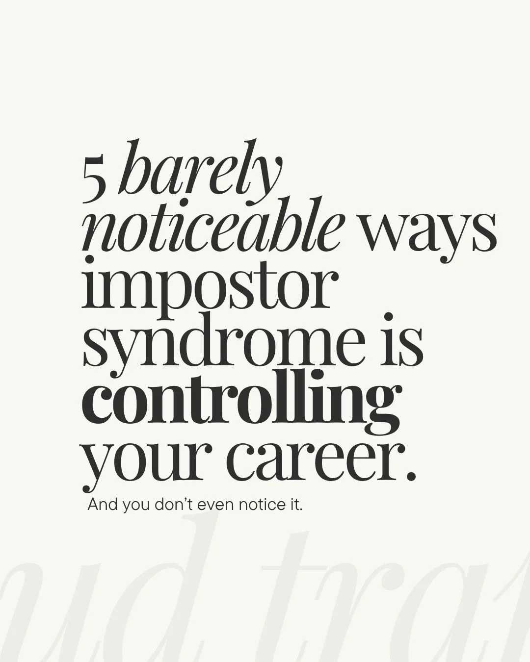 According to research on high performer psychology, these are the quiet ways it shows up every day.

1️⃣You overprepare for meetings you could handle in your sleep. Not because you need to. Because the fear needs you to.

2️⃣You take on too much beca