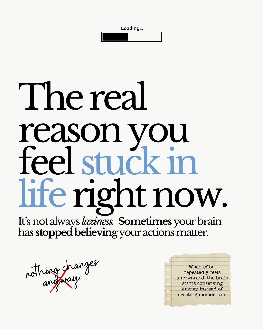 There are times when I have a list, know exactly what needs to be done and still can&rsquo;t start. Not because I don&rsquo;t care but because something had quietly switched off. 

That something has a name: learned helplessness. Research by psycholo