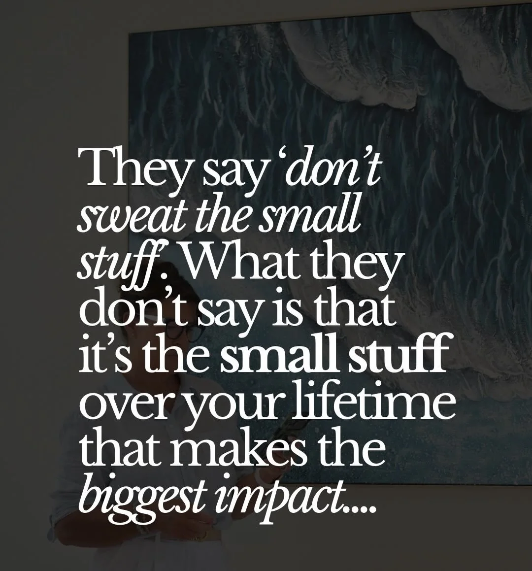 If you&rsquo;ve read The Slight Edge or Atomic habits, you&rsquo;ll know exactly what I&rsquo;m talking about!

Double tap if you also sweat the &lsquo;small&rsquo; stuff ❤️