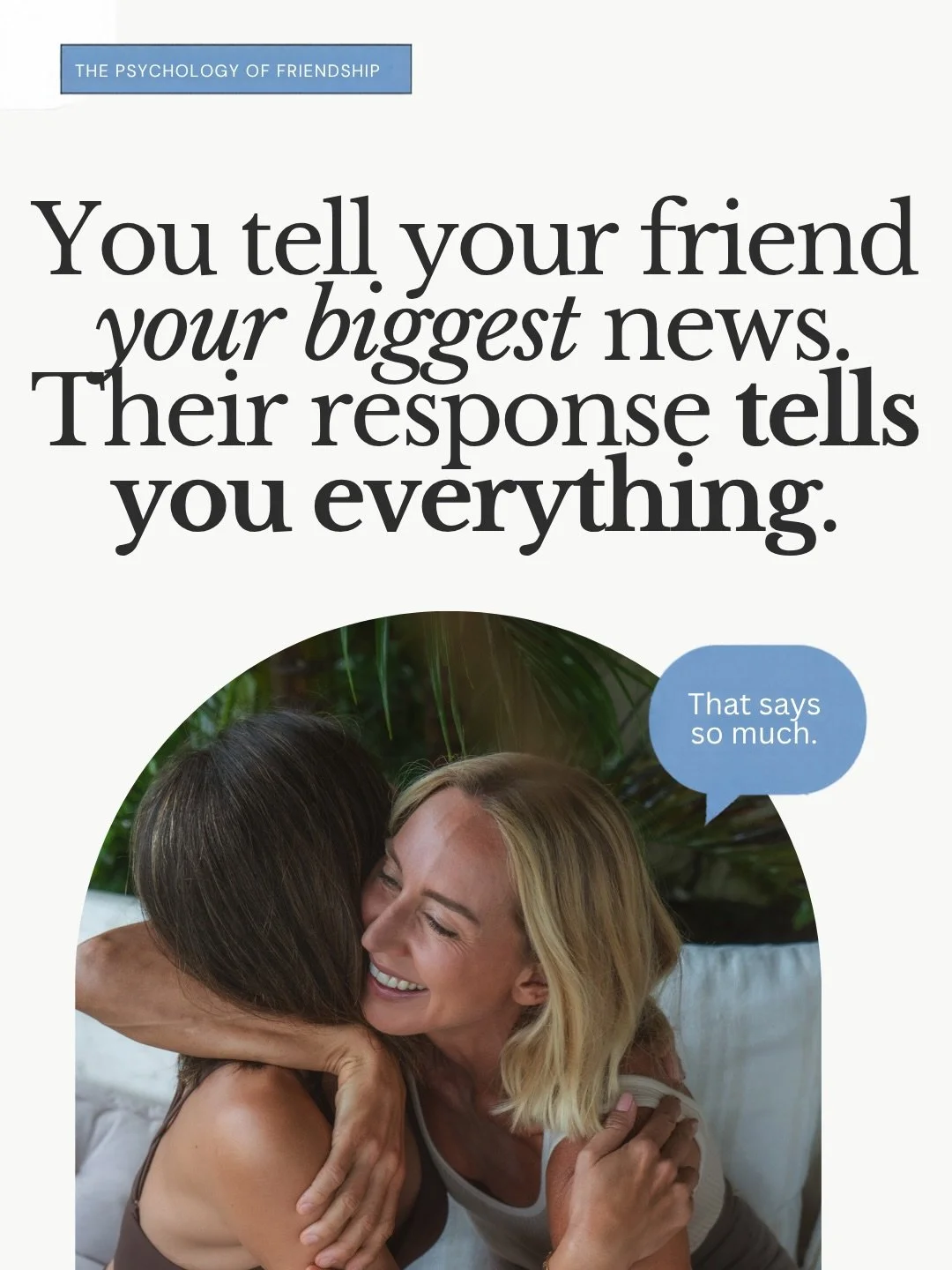 You tell a  friend amazing news and they respond ... &ldquo;oh, good for you, hang on, just need to send a text.&rdquo; You walked home wishing you had kept it to yourself.

Psychologist Shelly Gable found there are 4 ways we respond to someone&rsquo