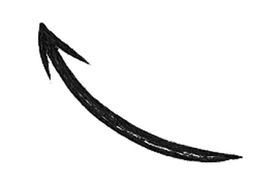 A black comet streaking through a black starry sky