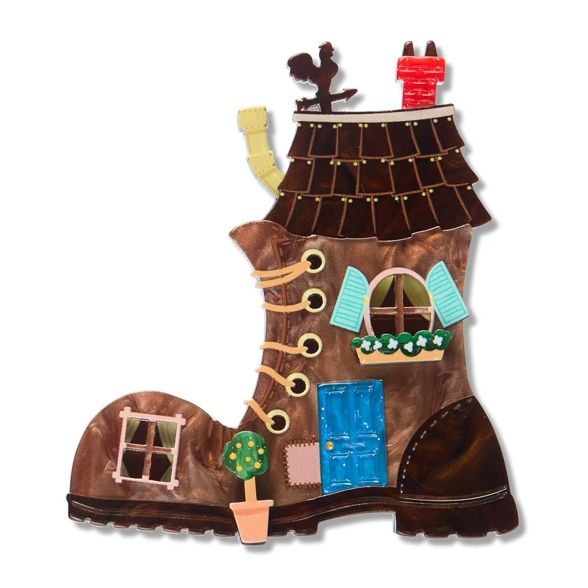 Shoe House Brooch
